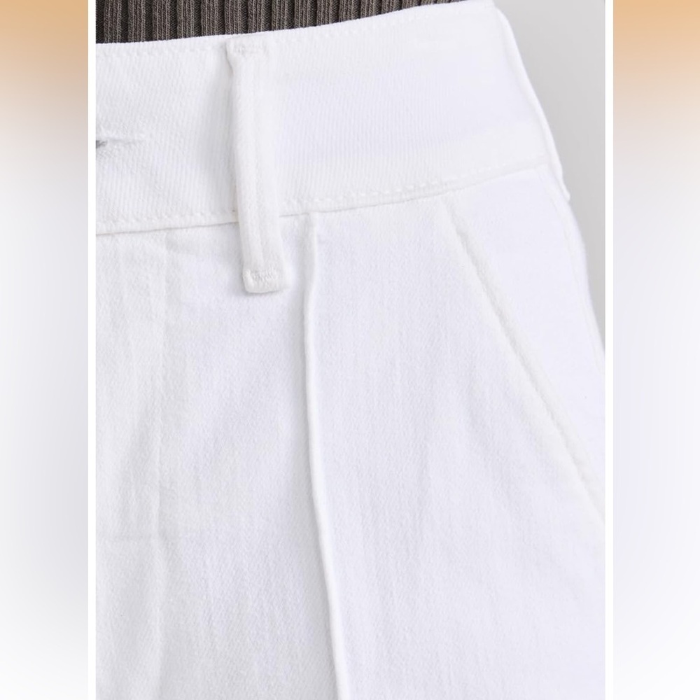 PAIGE Pearl White Sasha Wide Leg Jeans Size 32 - Picture 8 of 15